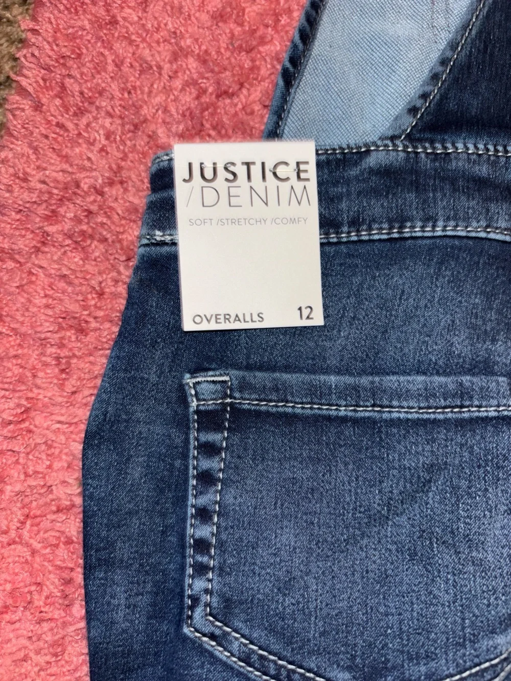 Justice Dark Blue Denim Overalls